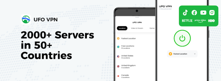 UFO VPN v2.4.2 MOD APK [Premium Unlocked, 2000 servers]