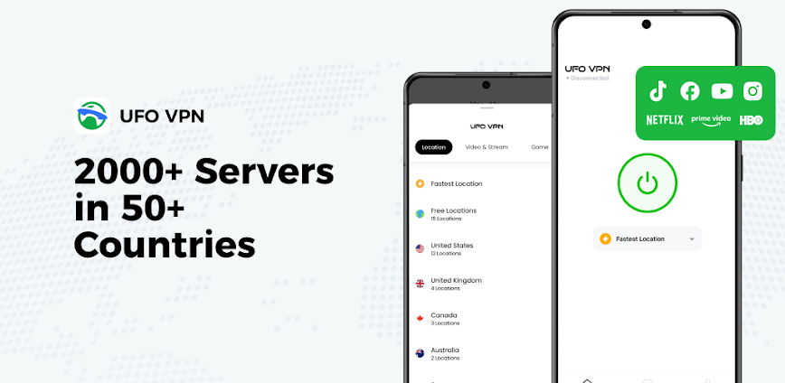 UFO VPN v2.4.2 MOD APK [Premium Unlocked, 2000 servers]